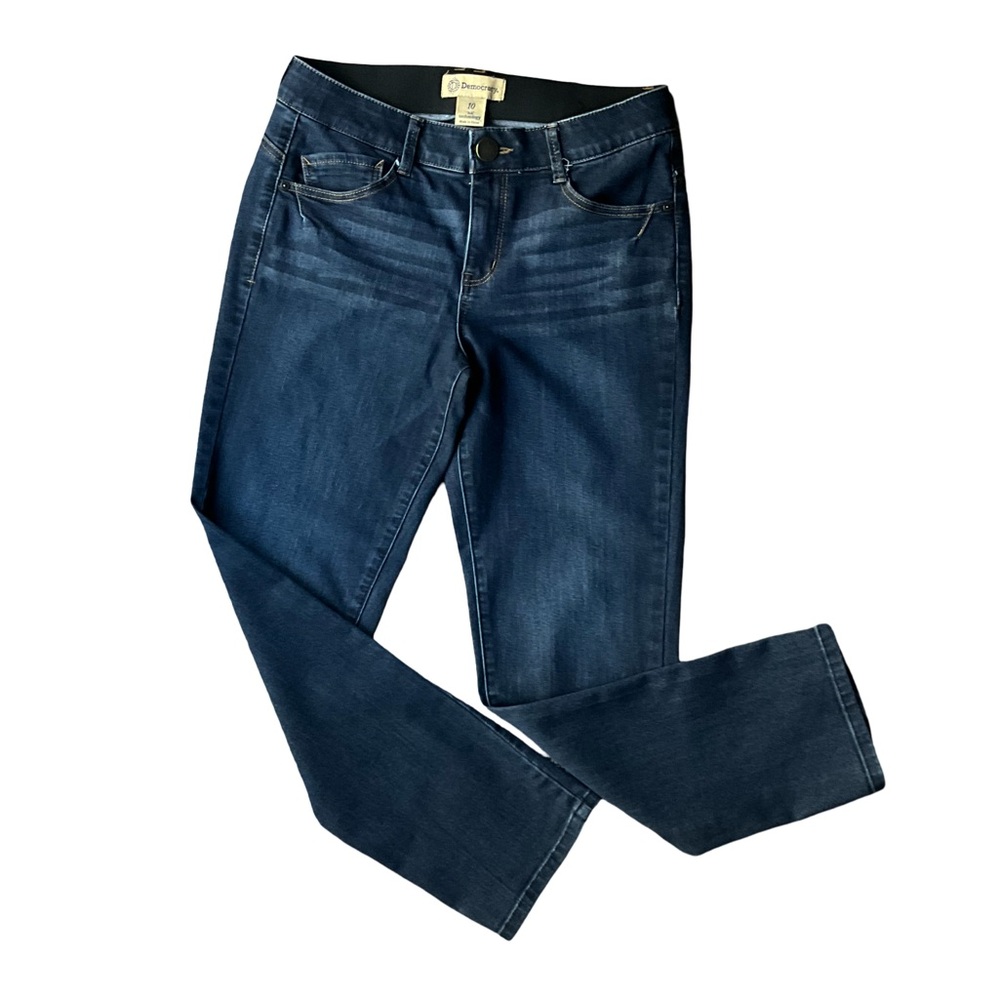 Democracy Ab Tech Mid-High Rise Straight Stretch Denim Classic Jean, Women's 10